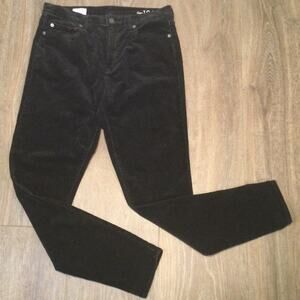 Gap 1969 Corduroy Always Skinny High Rise Black Pants 31r